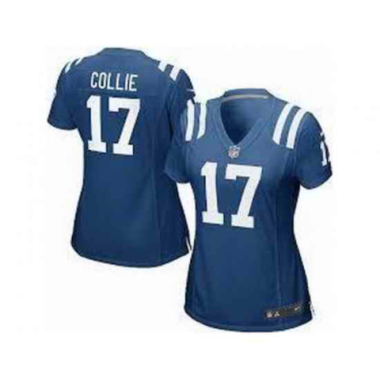 Women Nike Indianapolis Colts 17 Austin Collie Blue NFL Jerseys